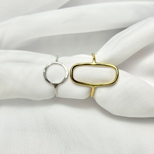 Stackable Open Rings in Sterling Silver or Gold Filled