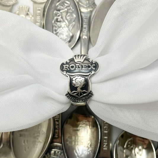 Vintage Rolex Silver Plated Spoon Rings