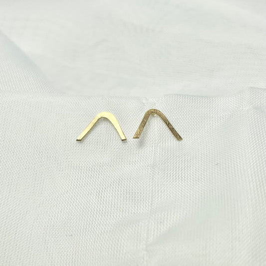 Chevron Stud Earrings in 925 Sterling Silver or Gold Filled