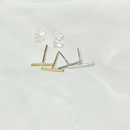 Bar Stud Earrings in 925 Sterling Silver or Gold Filled