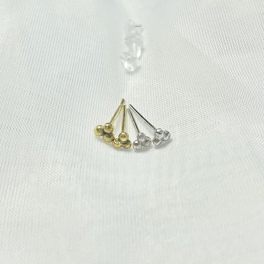 Cluster Ball Stud Earrings in 925 Sterling Silver or 24 K Gold Plated