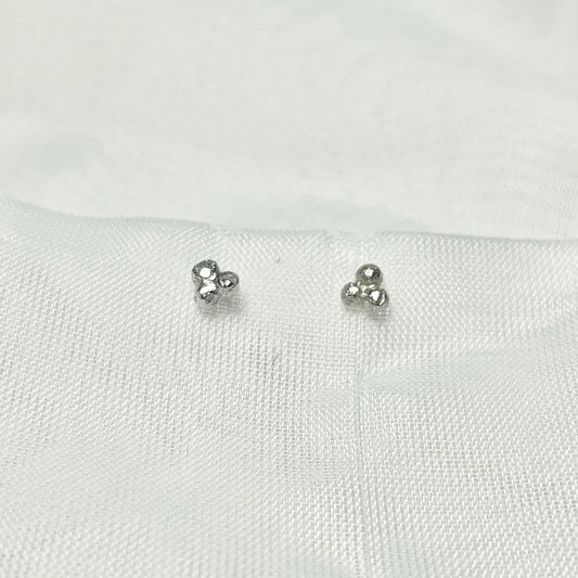 Cluster Ball Stud Earrings in 925 Sterling Silver or 24 K Gold Plated