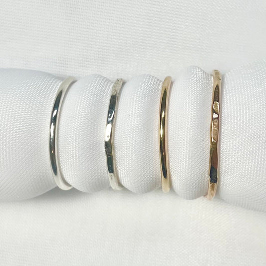 Stackable Rings in 925 Sterling Silver or Gold Filled