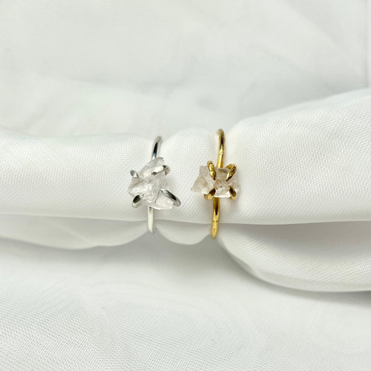 Rose Quartz and 925 Sterling Silver or Gold Filled Solitaire Prong Set Ring