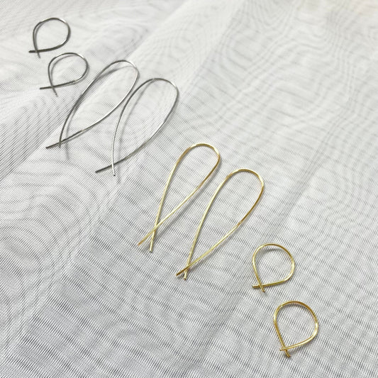 Stainless Steel Threader Earrings in Gold or Silver
