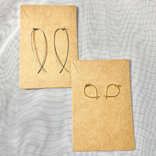 Stainless Steel Threader Earrings in Gold or Silver