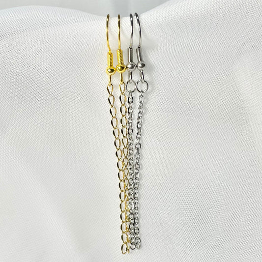 Stainless Steel Chain Earrings in Gold or Silver