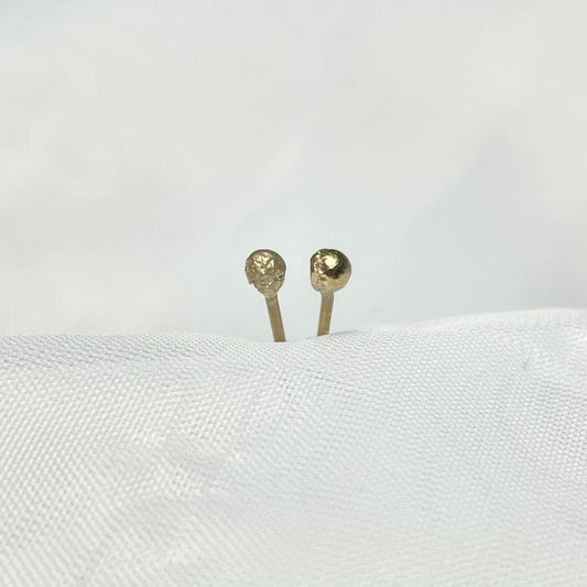 Ball Stud Earrings in 925 Sterling Silver or 24 K Gold Plated