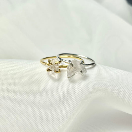 Rose Quartz and 925 Sterling Silver or Gold Filled Solitaire Prong Set Ring