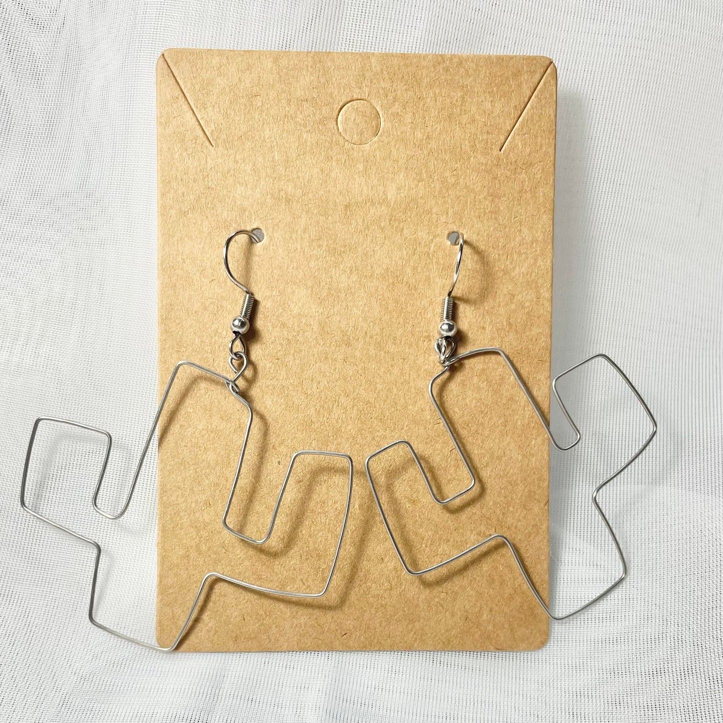 Stainless Steel Cactus Earrings in Gold or Silver