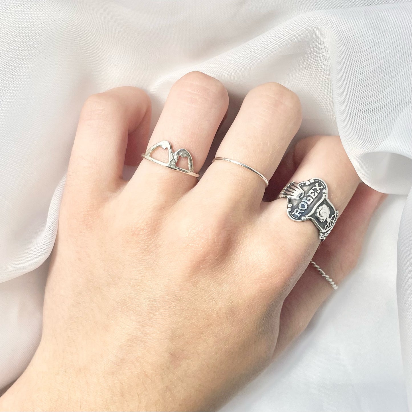 Mountain Ring in 925 Sterling Silver or Gold Filled