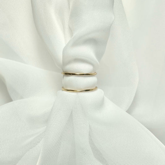 Two Band Ring in 925 Sterling Silver or Gold Filled