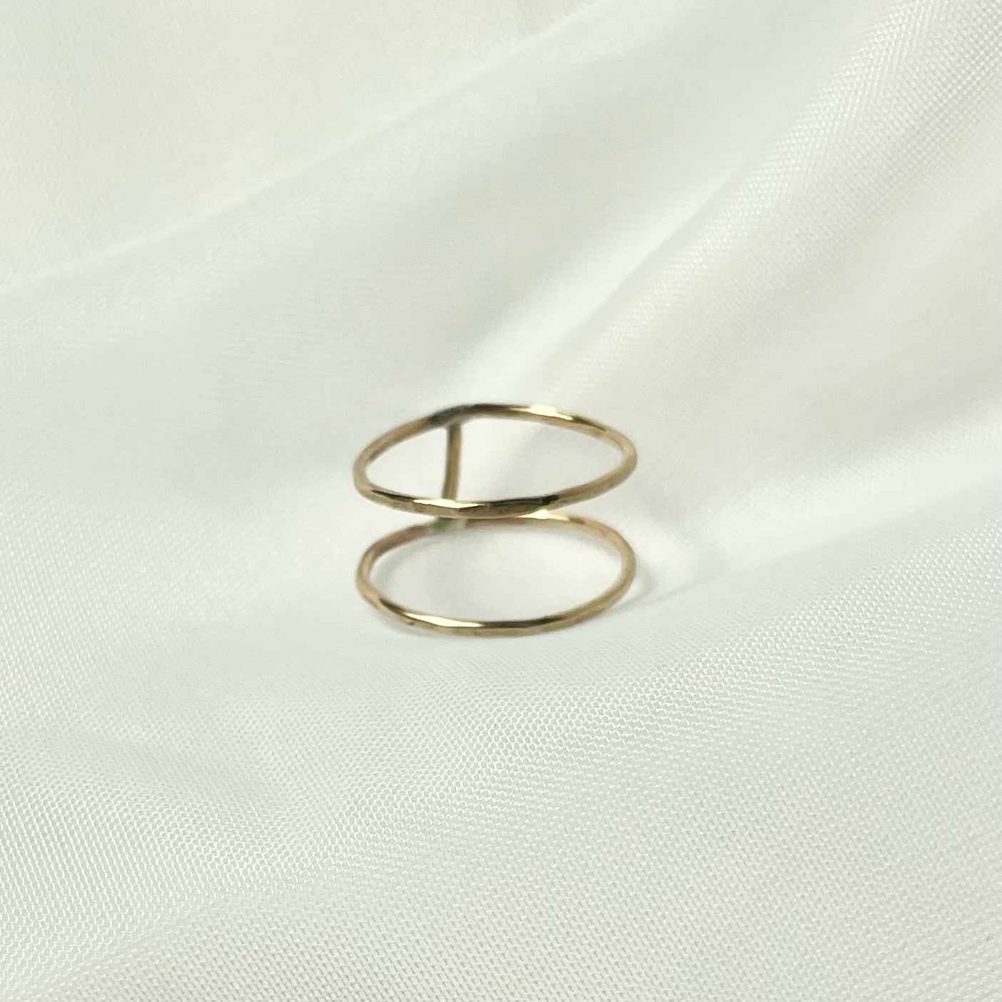 Two Band Ring in 925 Sterling Silver or Gold Filled