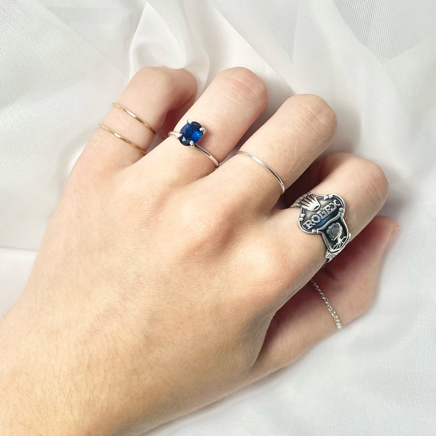 Two Band Ring in 925 Sterling Silver or Gold Filled