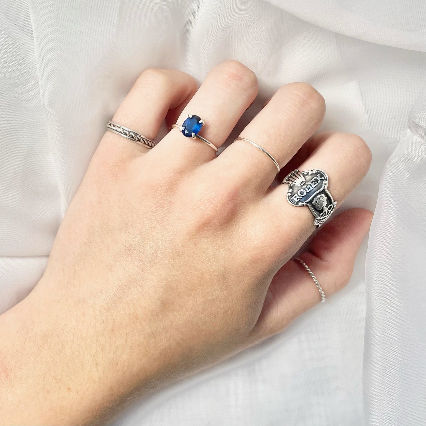 Decorative Band Ring in 925 Sterling Silver or Gold Filled