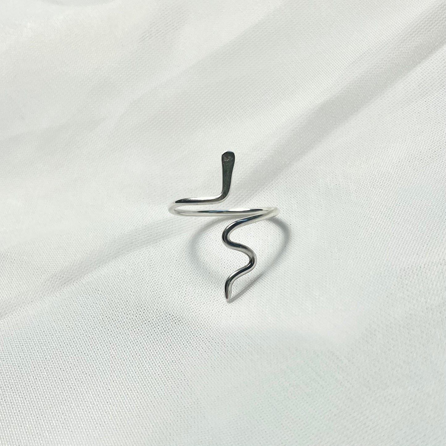 Snake Adjustable Ring in 925 Sterling Silver or Gold Filled