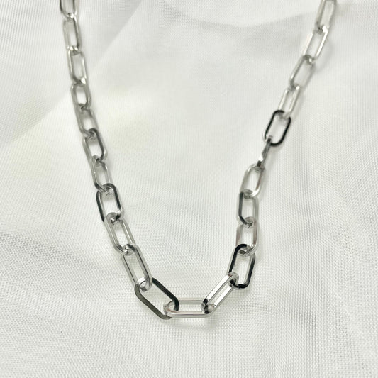 Paper Clip Chain Stainless Steel Necklace, Bracelet, or Anklet