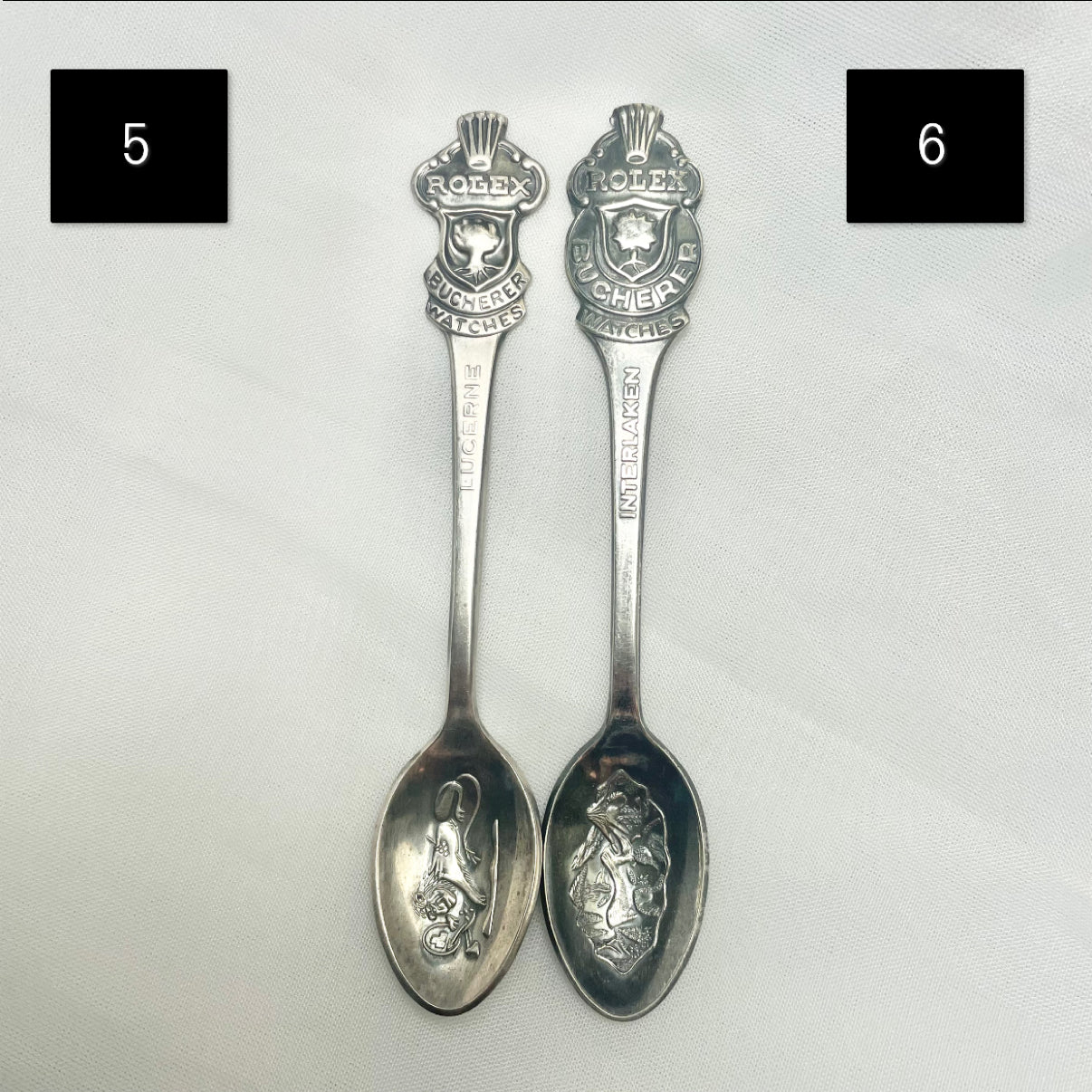 Vintage Rolex Silver Plated Spoon Rings