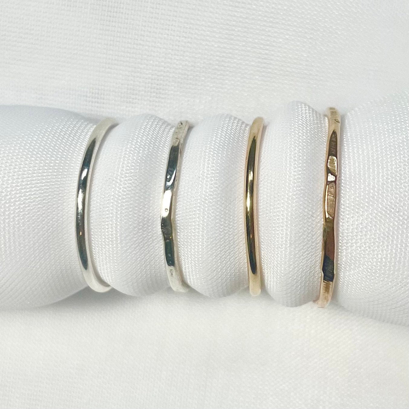 Triple Band Ring in 925 Sterling Silver or Gold Filled